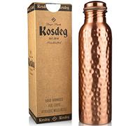 Kosdeg Hammered Copper Water Bottle 1 Liter / 34 Oz Extra Large - an Ayurvedic Pure Copper Vessel - Drink More Water, Lower Your Sugar Intake and Enjoy The Health Benefits Immediately