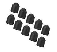 KOSDFOGE 10pcs Pool Cue Tip Rubber Cover Billiards Cues Stick Protection Cap Accessory,1.6 X 1.2 X 1.2in(black)