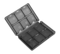 KOSDFOGE 28 in 1 PP Plastic Game Card Case Holder Cartridge Storage Box 3DS DSL DSI LL Blue, Black 5 x 3.54 x 0.91 inch (Black)