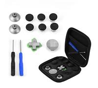 KOSDFOGE ABS Mini Thumb Stick Cap Magnetic Replacement Button Kit Compatible with PS4/ XBOX ONE Joystick Black