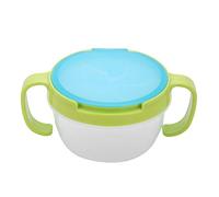KOSDFOGE BPA Dual Handle Spill Proof Food Bowl Snack Container for Children Baby Toddlers Pink Green Red Blue Candy Container Snack Container Dual Handle Candy Container (Green)