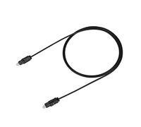 KOSDFOGE Digital Fiber Optical Audio Cable TosLink Cables MD DVD Clear Sound 2.2mm 1m/2m/3.0m Black (1m / 3.3ft)