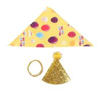 KOSDFOGE Happy Birthday Goose Costume Set with Glitter Party Hat and Scarf for 23 17 Inches Statue Garden Decor