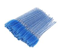 KOSDFOGE Mascara Wands, 50pcs Nylon Makeup Brush Mascara Wands Eyelash Eyebrow Disposable Portable Brush for Makeup Eyelash Extensions, Eyebrow Spoolie for Lash Extension. (Dark Blue)