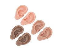 KOSDFOGE Silicone Ear Model Soft Flexible Ears 3 Colors Artificial Reusable Practice Human Human Right Fake