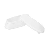 KOSDFOGE White Portable Nail Dipping Powder Tray Manicure Container for Round and Oval Nails