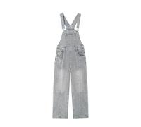KOSFESFJHD Vintage Denim Overalls Women's Autumn Jumpsuit-LightBlue08-Large