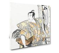 Koshiro as a Samurai by Katsukawa Shunsho Canvas Print | Gallery Wrapped 30mm Frame Wall Art | 14x14 inches | Ready to Hang | Modern Picture | Living Room Bedroom Lounge Office