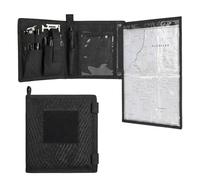 KOSIBATE Map Case, Military Map Protector, Water-Resistant Map Pouch Holder for Outdoors or Hiking(Black)