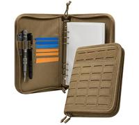 Kosibate Tactical Notebook Padfolio with Zipper, Detachable Refillable 6-Ring A5 Binder&80 Refill Paper, Molle Zip Notebook Cover,Multi-Pocket Organizer for Outdoor, Planners, Field Work,Travel(Khaki)