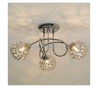 KosiLight - Modern Ceiling Light - 3 Spheres Aphyse - Silver/Chrome - 220/230V 50/60Hz - Metal and Aluminum - IP20 - Compatible with A
