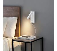 KOSILUM Tofino LED Reading Lamps with USB Port Warm White Light Living Room Bedroom Kitchen Hallway 3W 210 lm Integrated LED IP20