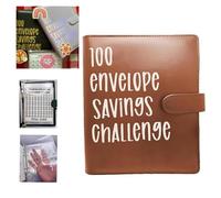 KOSINGNA 100 Envelope Challenge Binder, Easy and Fun Way to Save $5,050, Savings Challenges Budget Book Binder with Cash Envelopes for Budgeting Planner & Saving Money