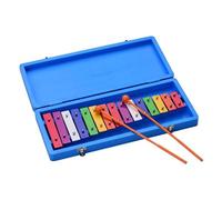 KOSINGNA 15 Keys Glockenspiel Xylophone Colorful Early Educational Musical Percussion Instrument with Case Mallets for Music Sense Development