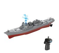 KOSINGNA 2.4G Remote Control Boat Waterproof High-Speed Simulation Ship Warship Model Battleship Toy for Boys Kids (Style A)