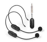 KOSINGNA 2.4G Wireless Microphone Headset 164ft Range Headset Mic and Handheld Mic 2 In 1 Professional Voice Amplifier Headset Microphones for Karaoke Speaker Amplifier PA System Teaching Fitness Tour