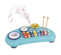 KOSINGNA 2 In 1 Xylophone Drum Set Music Instruments Birthday s Multifunctional Clapping Drum Colorful 8 Tone Xylophone 2 Drums 1 Cymbal 8 Keys Percussion Instrument
