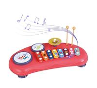 KOSINGNA 2 In 1 Xylophone Drum Set Music Instruments Birthday s Multifunctional Clapping Drum Colorful 8 Tone Xylophone 2 Drums 1 Cymbal 8 Keys Percussion Instrument