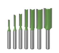 KOSINGNA 7PCS Router Bits Set 6mm Shank 3 4 5 6 8 10 12mm Diameter Flute Straight Bit for Woodworking Milling Cutter Tool