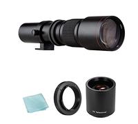 kosingna Camera Super Telephoto Lens 500mm F/8.0-32 Manual Zoom T-Mount + 2X 500mm Teleconverter Lens + T2-AI Adapter ng Replacement for Nikon D850 D810 D800 D750 D700 D610 D300 D3100 D3200 D3300 D340