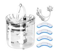 kosingna Cat Water Fountain, Dog Water Dispenser, 2L Super Quiet Automatic Pet Dirnking Fountain 2 Water Flow Modes for Cats, Dogs, Multe Pets