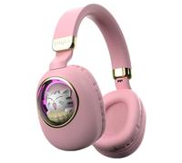 kosingna Cute Cartoon Wireless BT5.3 Headphones Over Ear Gaming Headset Cute Animal Design AUX IN Wired Earphone with Colorful Atmosphere Light Foldable Soft Ear Cushions