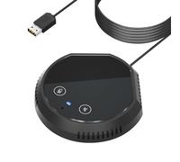 KOSINGNA Desktop USB Conference Speakerphone Microphone 360° Omnidectional Condenser Plug & Play PC Computer Mic Support BT Speaker Touch-Sensor Buttons Mute Function Compatible with Windows Mac for P
