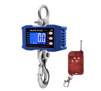 KOSINGNA Digital Scale with Remote Control 1000kg/ 2204 Portable Heavy Duty Crane Scale LCD Backlight Industrial Hook Scales Unit Ce/Data Hold/Tare/Zero for Construction Site Travel Market
