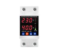 KOSINGNA Dual Display 40A Din Rail Adjustable Digital Over Under Voltage Relay Surge Protector Limit Over t Protection