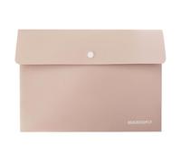 KOSINGNA Expanding File Folder 1 Pocket Plastic Envelope File Organizer with Smap Button Closure Portable A4 Size Desktop Document Storage for Coupon Invoice Receipt Cards Tickets Business Study Home