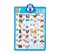 KOSINGNA Interactive Alphabet Wall Chart Talking ABC & 123 & Music Poster Early Education for Boys & Gls Age 3+