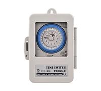 KOSINGNA Mechanical 24 Hours Timer IP53 Rating Programmable Electrical Timer Box AC 15 Minutes Interval 96 Times ON OFF with Mounting Hole Dustproof Waterproof Cover