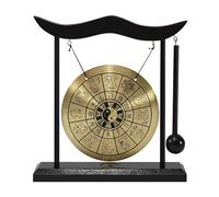 KOSINGNA Mini Desktop Gong Table Wind Chime Percussion Instruments with Mallet for Home Decor Housewarming - Twelve Chinese Zodiac