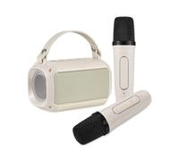 kosingna Mini Karaoke Machine with 2 Wireless Microphones Portable BT Speaker Rechargeable 5W LED Colorful Changing Lighting Handheld Mic Karaoke Speaker Girls Boys Birthday Party Home KTV Set