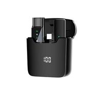 KOSINGNA Mini Wireless Lavalier Microphone for Mobile Phone 360° Omnidirectional Lapel Mic with Display Noise Reduction Compatible with Type-C Android Smartphone Tablet for YouTube Facebook Live Strea