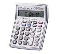 KOSINGNA Musical Desktop Calculator 12-Digits LCD Display Electronic Calculator Counter Big Buttons with Music Piano Play Time Date Show Alarm Clock Function for Office Business Classroom Home
