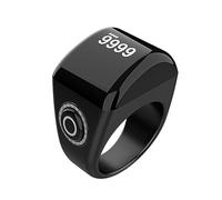 KOSINGNA Smart Tasbih Prayer Counter, IP7 Waterproof Smart Ring, 5 Prayer Time Reminder,OLED Display,Custom Count Setting,Counter, for All Ages 18 20 22mm