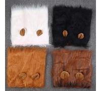 kosingna Source manufacturer pet wig Wang Xingren turns into a lion in seconds funny lion headgear dog scarf with ears Light Brown