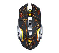 kosingna Thunder Wolf Q13 Charging Mute Weirless Mouse Gaming Business Luminous Mechanical Mouse -border [Q13 Dual Mode] Star Black