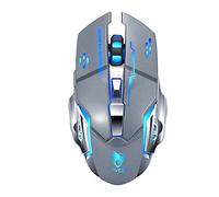 kosingna Thunder Wolf Q13 Charging Mute Weirless Mouse Gaming Business Luminous Mechanical Mouse -border [Q13 single mode] metal gray
