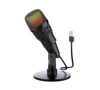 KOSINGNA USB Condenser Microphone Plug and Play Gaming Mic for Laptop Phone Live Streaming Karaoke 180 Degrees Rotatable Dynamic RGB Lighting Effects Capacitor Microphone 5/8'' Thread Interface