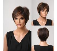 KOSINGNA Women's Wig Short Layered Pixie Cut Wigs with Ha Bangs Natural-looking Fluffy Ha Wig High-Temperature Synthetic Wig Comfortable and Breathable with Ha Net