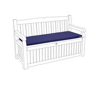 Kosiproducts 2 Seater Bench Seating Pad Cushion to fit Icenic Eden Garden Rattan Furniture 128cm x 50cm (Navy Blue) - Bench Not Included