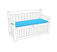 Kosiproducts 2 Seater Bench Seating Pad Cushion to fit Icenic Eden Garden Rattan Furniture 128cm x 50cm (Turquoise) - Bench Not Included