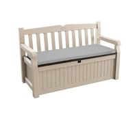Kosiproducts 2 Seater Bench Seating Pad Cushion to fit Icenic Eden Garden Rattan Furniture 128cm x 50cm (Grey) - Bench Not Included