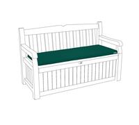Kosiproducts 2 Seater Bench Seating Pad Cushion to fit Icenic Eden Garden Rattan Furniture 128cm x 50cm (Bottle Green) - Bench Not Included