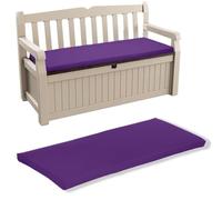 Kosiproducts 2 Seater Bench Seating Pad Cushion to fit Icenic Eden Garden Rattan Furniture 128cm x 50cm (Purple) - Bench Not Included