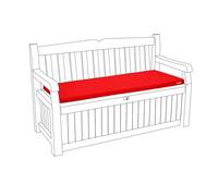Kosiproducts 2 Seater Bench Seating Pad Cushion to fit Icenic Eden Garden Rattan Furniture 128cm x 50cm (Red) - Bench Not Included