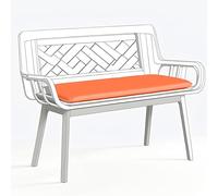 Kosiproducts 2 Seater Outdoor Bench Seating Pad Cushion for Garden Benches Patio 3 Sizes, 12 Colours (Orange, BNCH-2 [117X39X5])