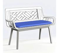 Kosiproducts 2 Seater Outdoor Bench Seating Pad Cushion for Garden Benches Patio 3 Sizes, 12 Colours (Navy Blue, BNCH-2 [117X39X5])